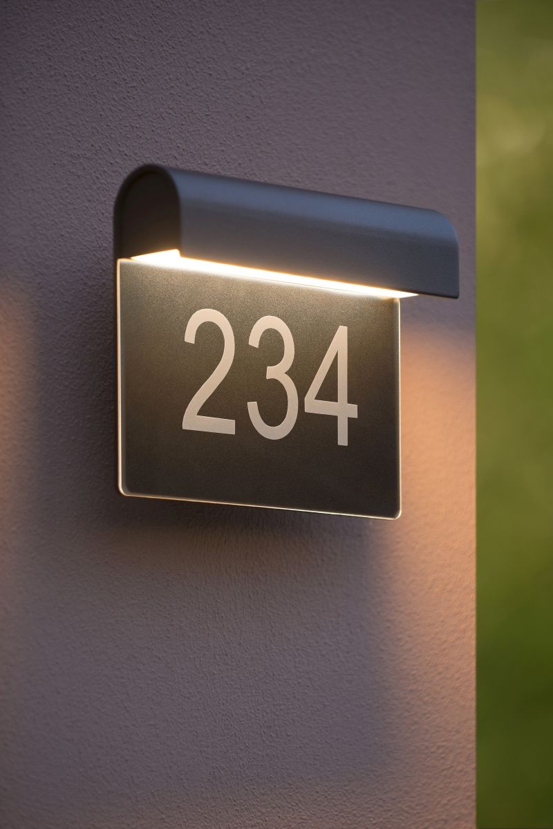 Lucide THESI LED - Nástenné svietidlo Vonkajšie - LED - 1x6W 3000K - IP54 - Čierne